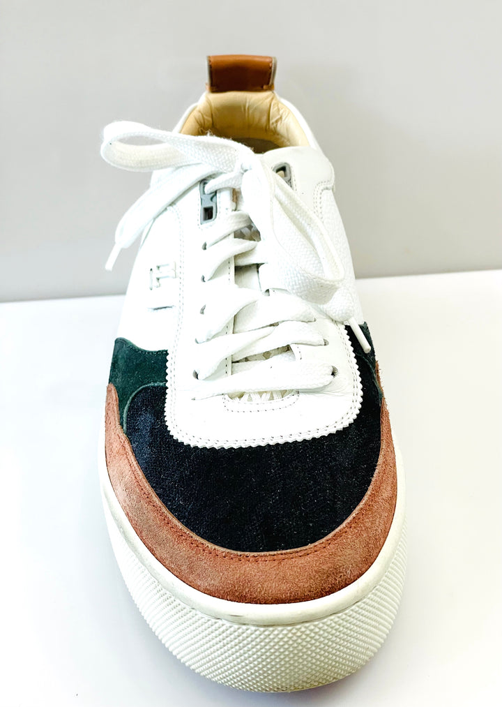 CHRISTIAN LOUBOUTIN HAPPYRUI LEATHER &amp; SUEDE SNEAKERS