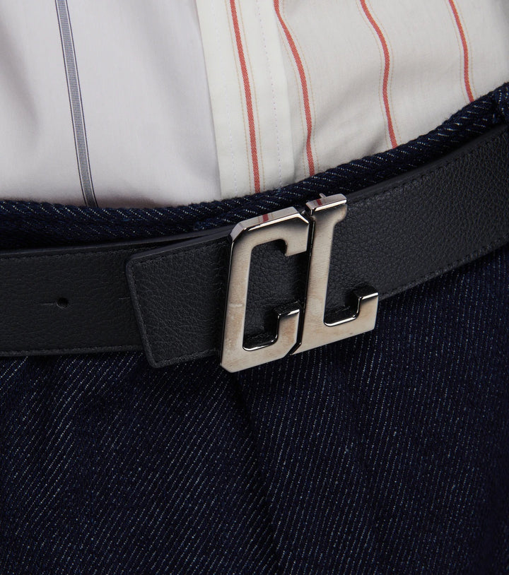 CHRISTIAN LOUBOUTIN HAPPY RUI CL BUCKLE CALFSKIN REVERSIBLE BELT