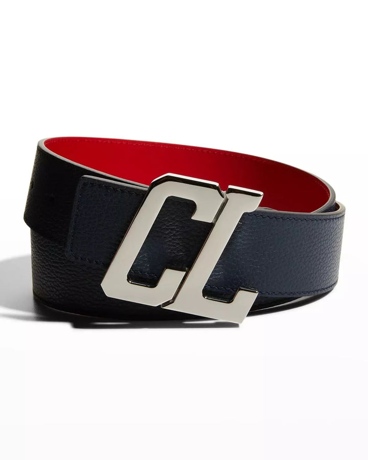 CHRISTIAN LOUBOUTIN HAPPY RUI CL BUCKLE CALFSKIN REVERSIBLE BELT