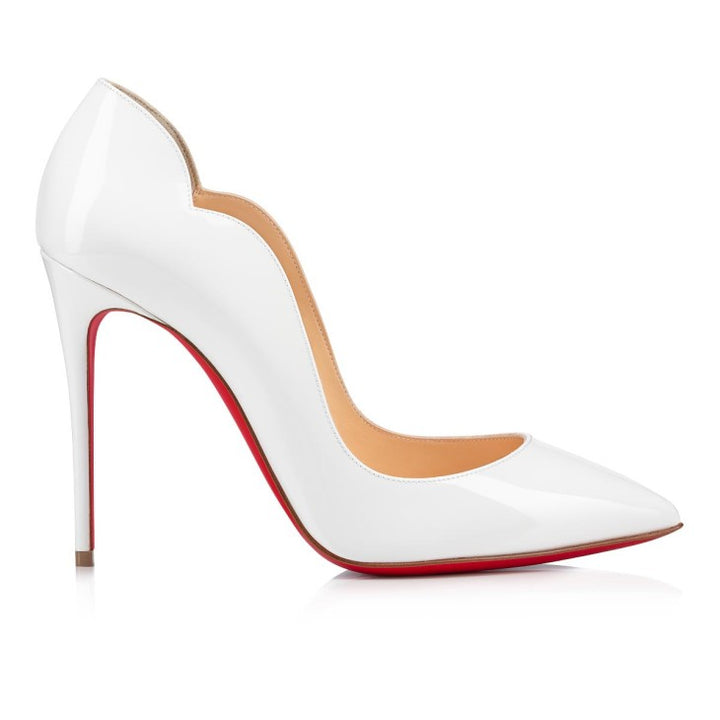 CHRISTIAN LOUBOUTIN HOT CHICK PATENT LEATHER 100 PUMPS