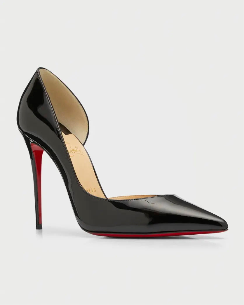 CHRISTIAN LOUBOUTIN IRIZA PATENT CALF LEATHER PUMPS