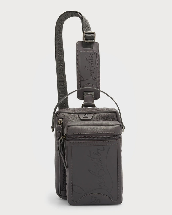 CHRISTIAN LOUBOUTIN LOUBIDEAL CALF LEATHER MESSENGER BAG