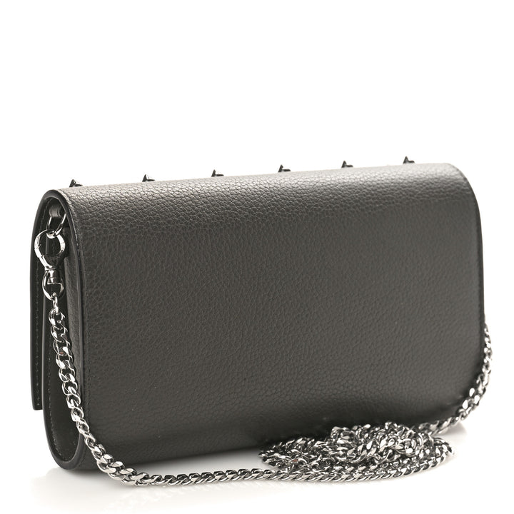 CHRISTIAN LOUBOUTIN PALOMA LOUBINTHESKY LEATHER WALLET ON A CHAIN