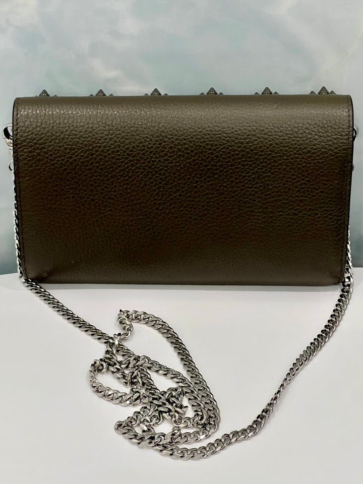 CHRISTIAN LOUBOUTIN PALOMA LOUBINTHESKY LEATHER WALLET ON A CHAIN