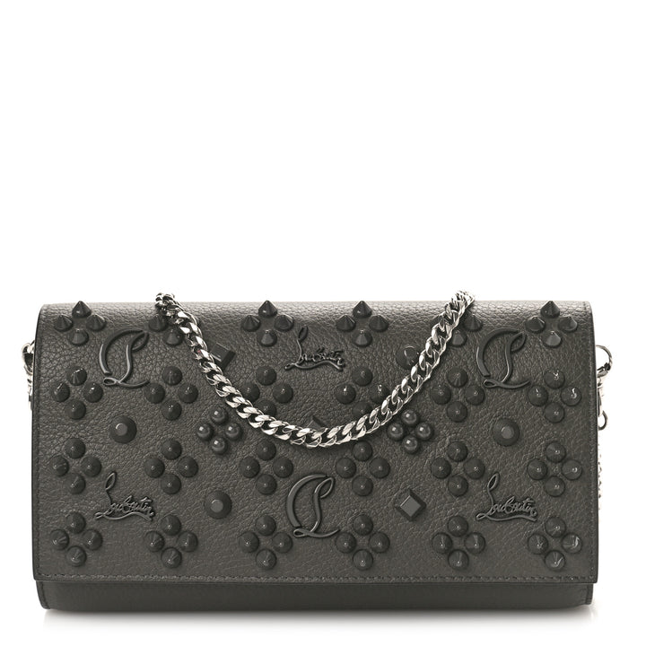 CHRISTIAN LOUBOUTIN PALOMA LOUBINTHESKY LEATHER WALLET ON A CHAIN