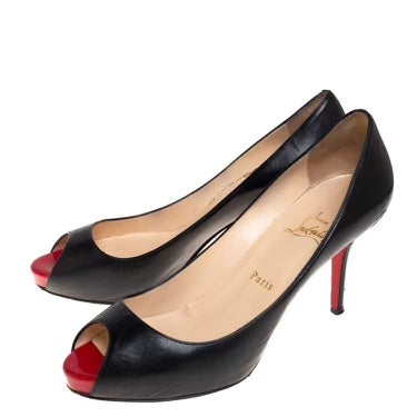 CHRISTIAN LOUBOUTIN PEEP TOE PUMPS
