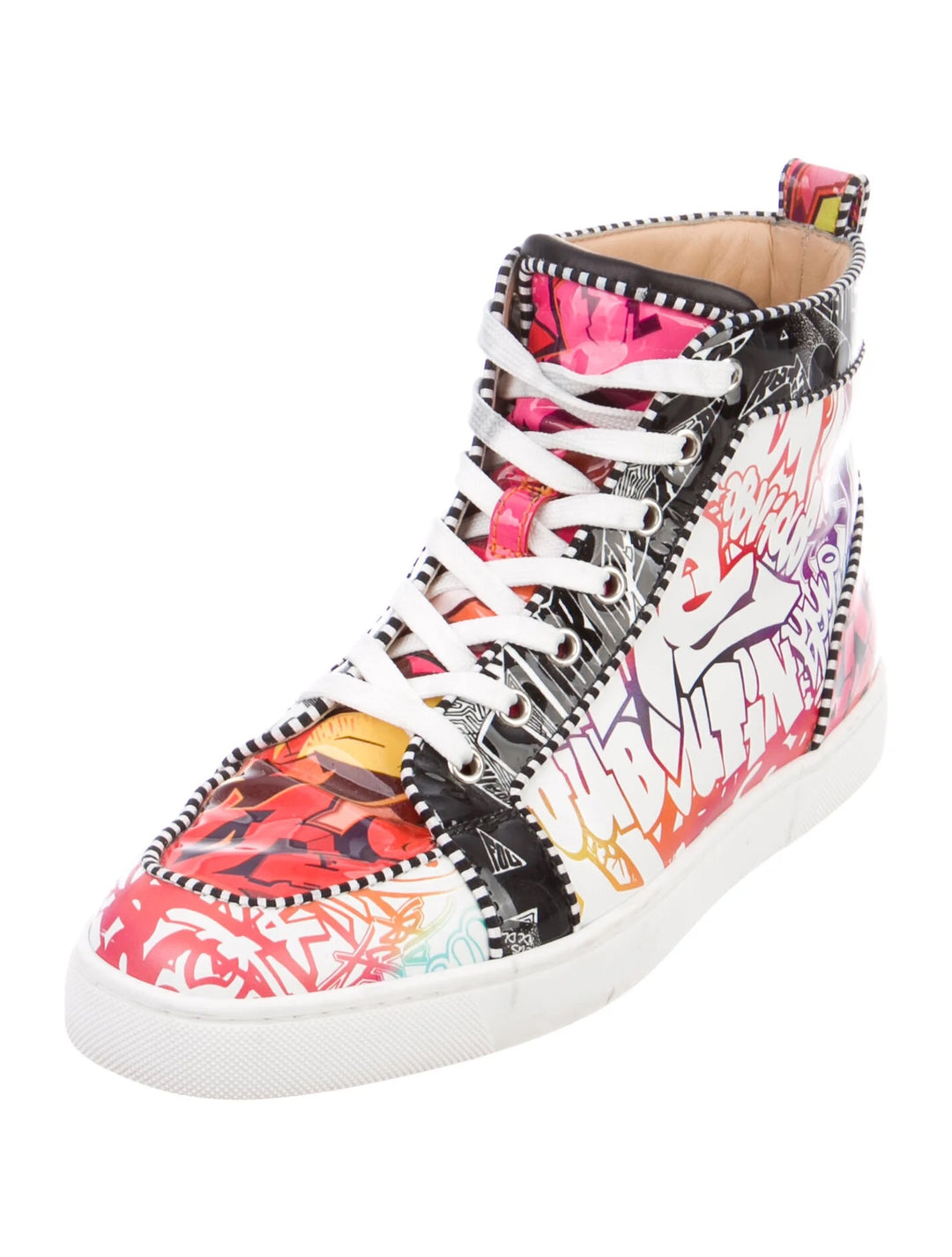 CHRISTIAN LOUBOUTIN RANTUS ORLATO WALLGRAF GRAFFITI HI-TOP SNEAKERS