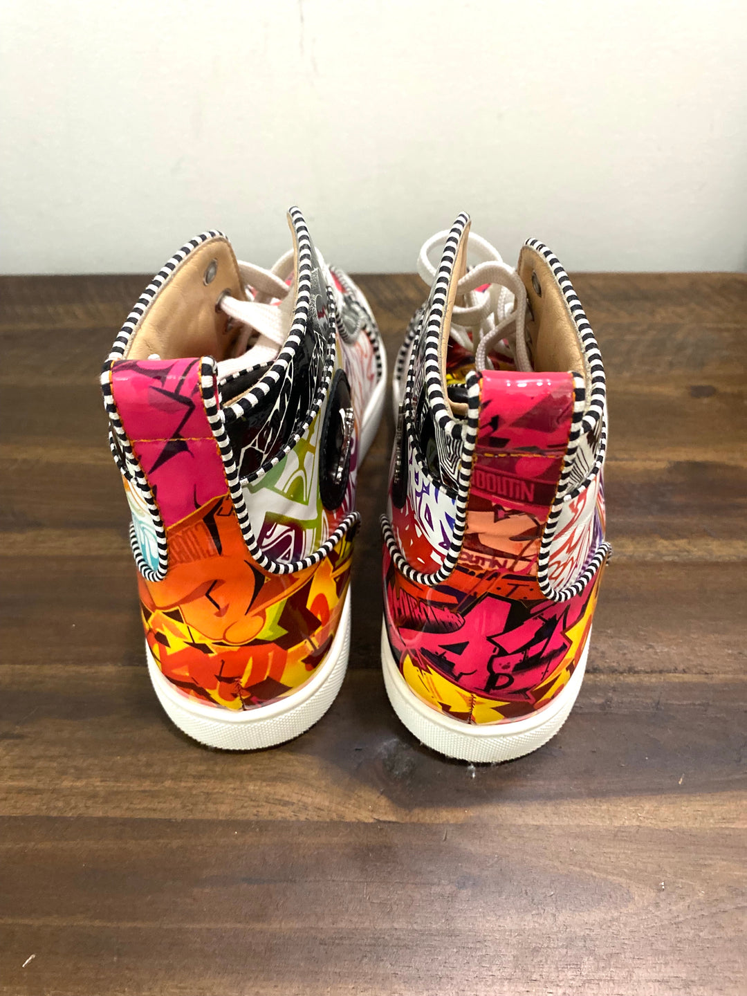 CHRISTIAN LOUBOUTIN RANTUS ORLATO WALLGRAF GRAFFITI HI-TOP SNEAKERS