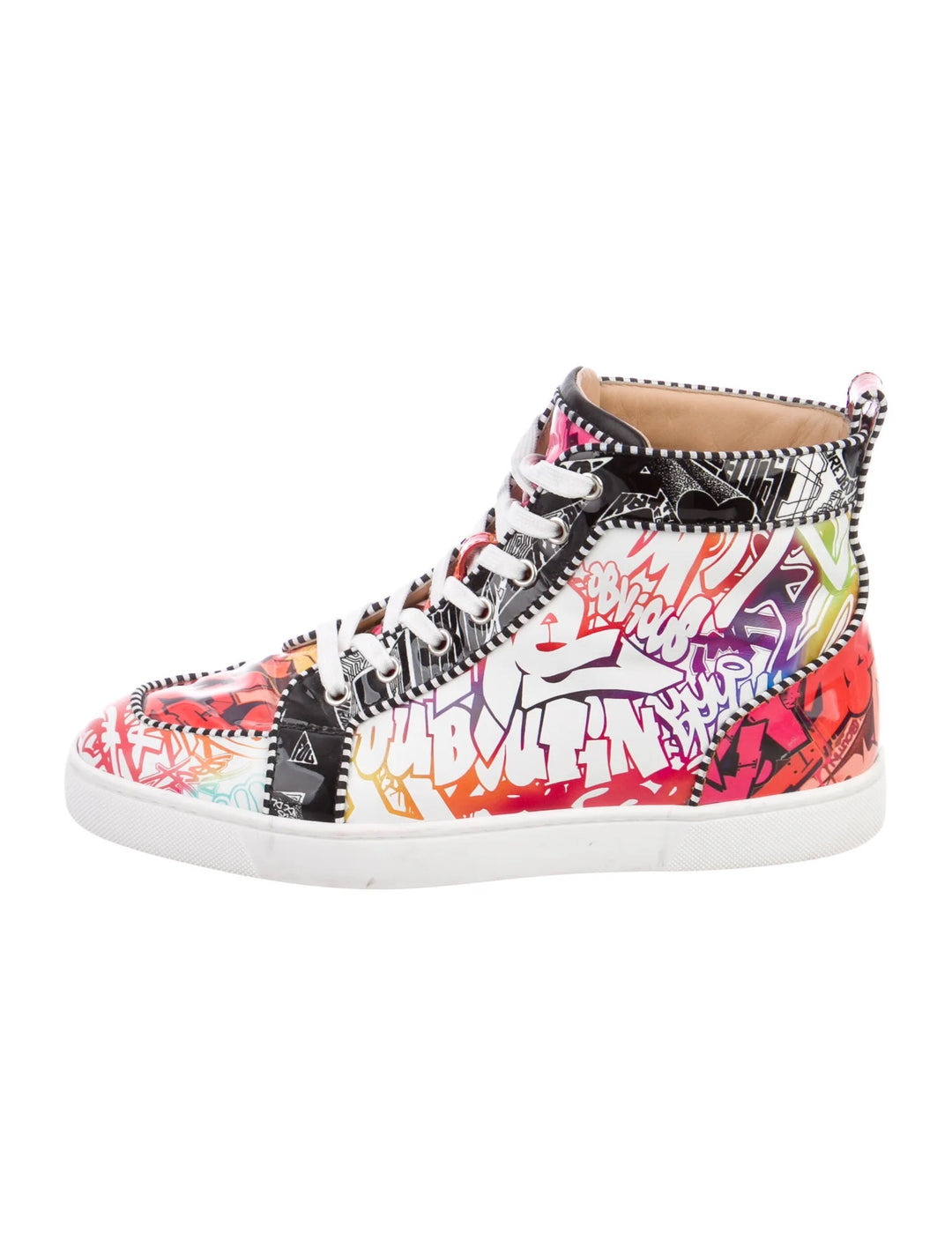 CHRISTIAN LOUBOUTIN RANTUS ORLATO WALLGRAF GRAFFITI HI-TOP SNEAKERS