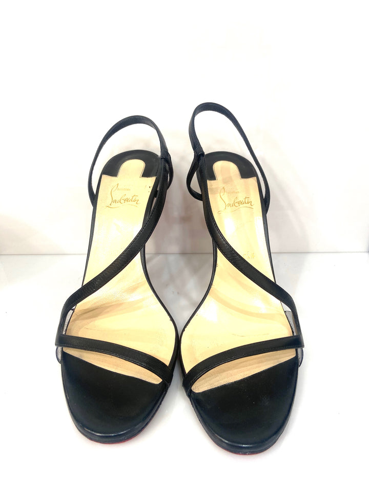 CHRISTIAN LOUBOUTIN ROSALIE 100 LEATHER SANDALS