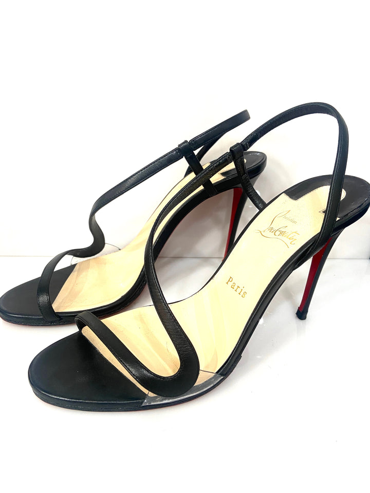 CHRISTIAN LOUBOUTIN ROSALIE 100 LEATHER SANDALS
