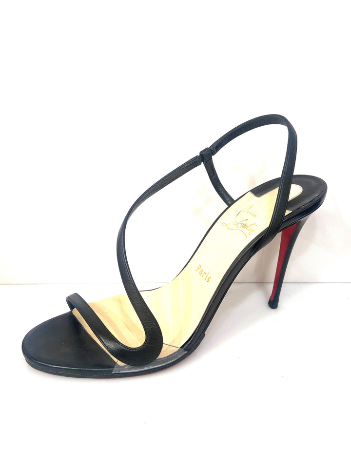CHRISTIAN LOUBOUTIN ROSALIE 100 LEATHER SANDALS