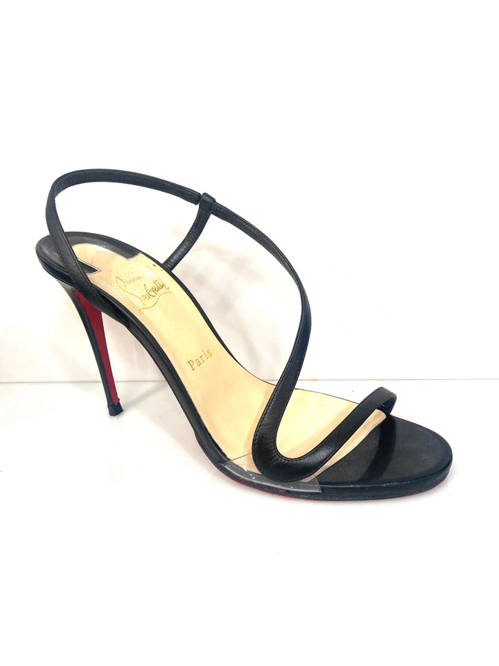 CHRISTIAN LOUBOUTIN ROSALIE 100 LEATHER SANDALS