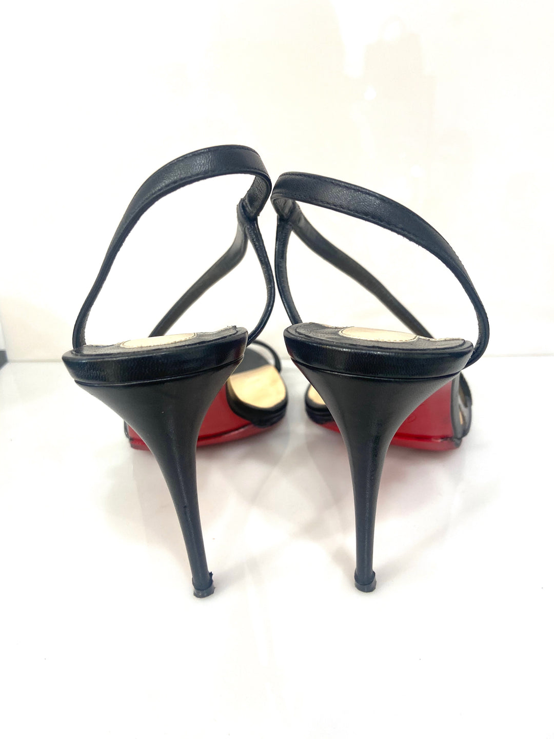 CHRISTIAN LOUBOUTIN ROSALIE 100 LEATHER SANDALS