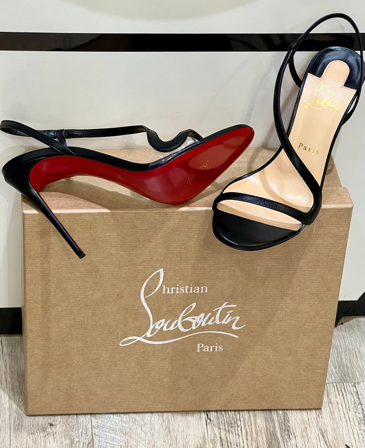 CHRISTIAN LOUBOUTIN ROSALIE 100 LEATHER SANDALS