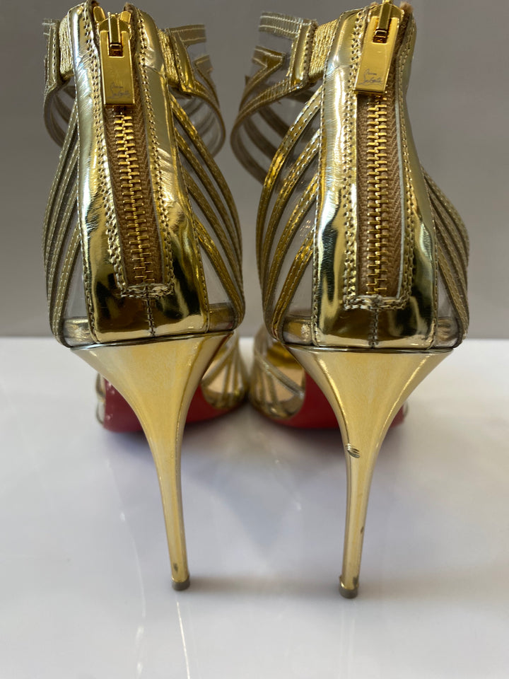 CHRISTIAN LOUBOUTIN SPECCHIO PVC MARATENA 100 SANDAL