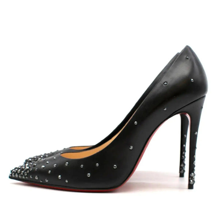 CHRISTIAN LOUBOUTIN DEGRASTRASS 100 CRYSTAL PUMPS