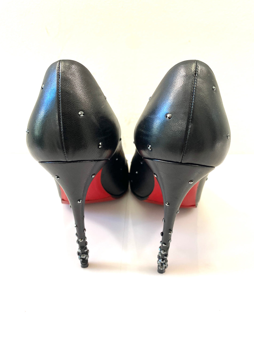 CHRISTIAN LOUBOUTIN DEGRASTRASS 100 CRYSTAL PUMPS
