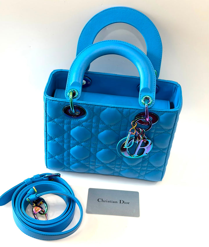 DIOR CANNAGE QUILTED LAMBSKIN SMALL LADY DIOR TOTE BAG