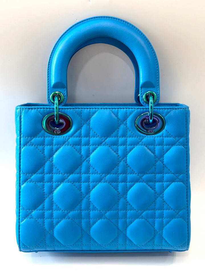 DIOR CANNAGE QUILTED LAMBSKIN SMALL LADY DIOR TOTE BAG