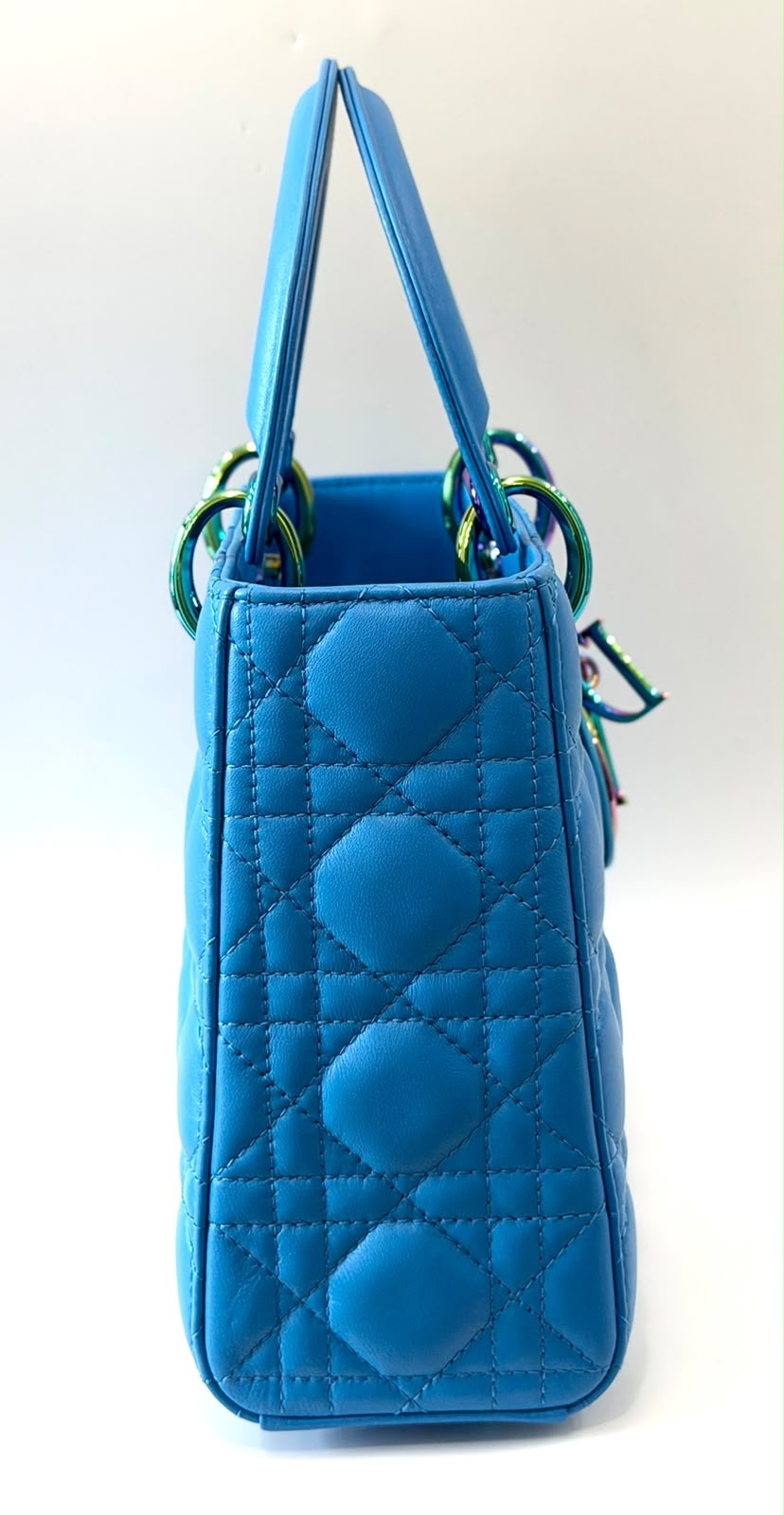 DIOR CANNAGE QUILTED LAMBSKIN SMALL LADY DIOR TOTE BAG