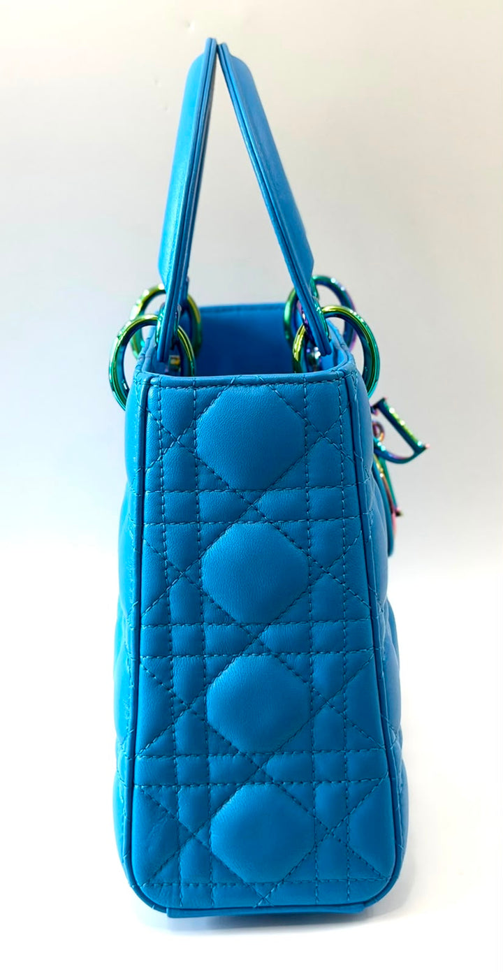 DIOR CANNAGE QUILTED LAMBSKIN SMALL LADY DIOR TOTE BAG