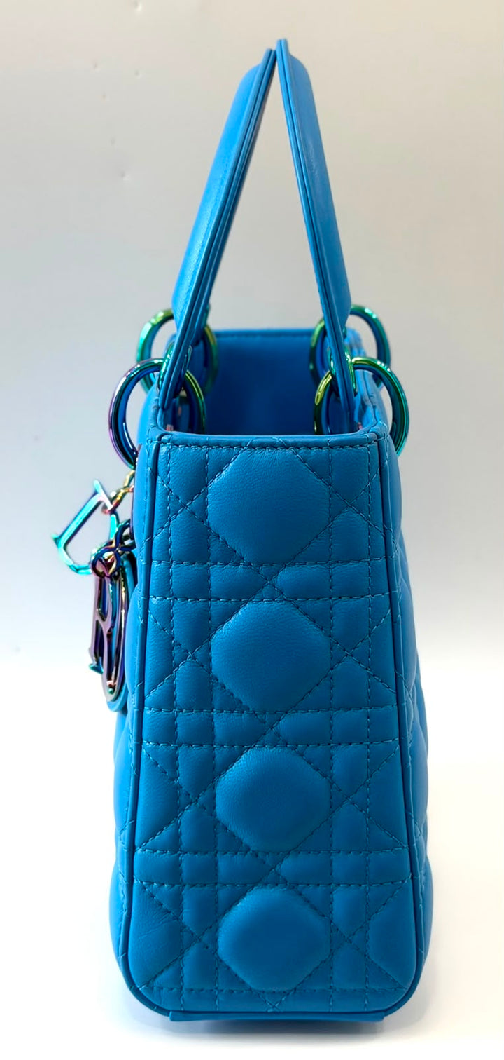 DIOR CANNAGE QUILTED LAMBSKIN SMALL LADY DIOR TOTE BAG