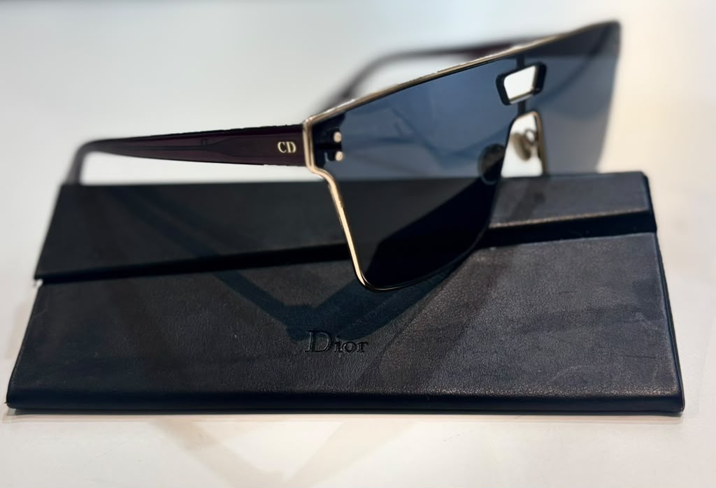 CHRISTIAN DIOR DIORIZON1 MIRRORED SHIELD SUNGLASSES