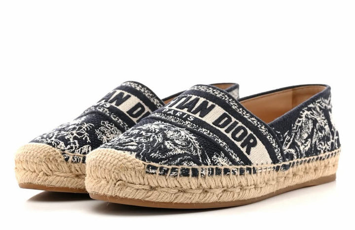 DIOR OBLIQUE EMBROIDERED TOILE DE JOUY GRANVILLE ESPADRILLES