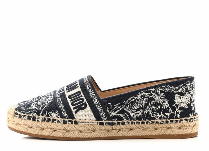 DIOR OBLIQUE EMBROIDERED TOILE DE JOUY GRANVILLE ESPADRILLES