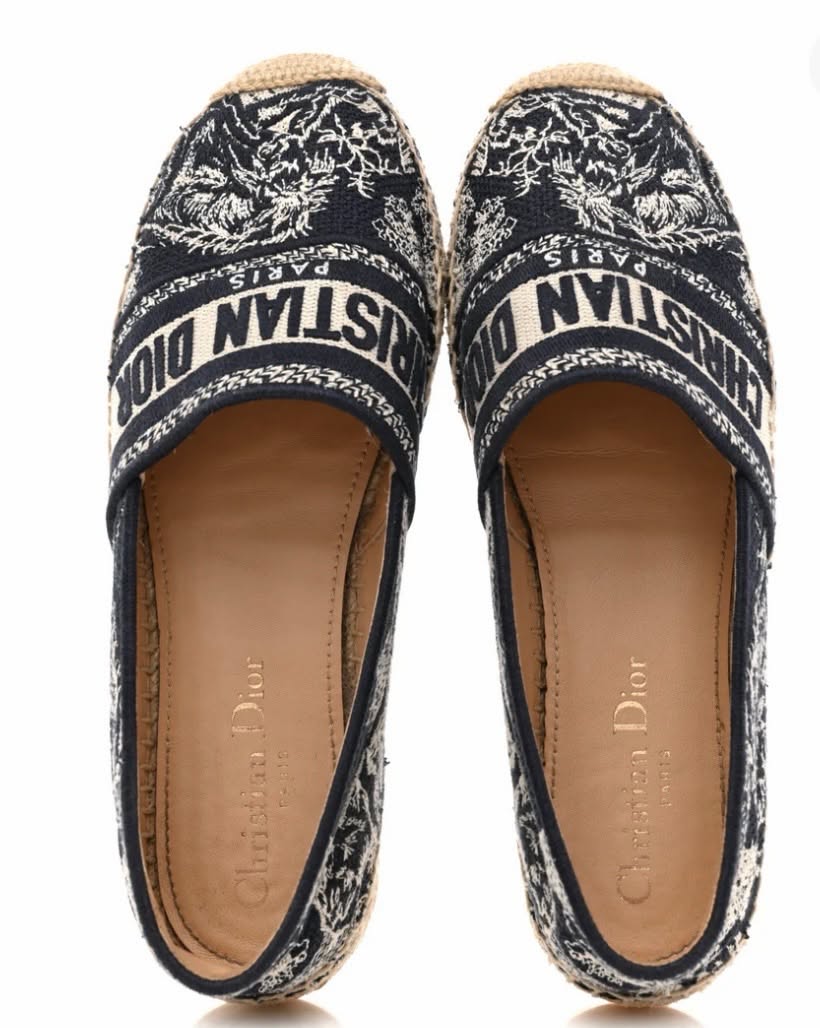 DIOR OBLIQUE EMBROIDERED TOILE DE JOUY GRANVILLE ESPADRILLES