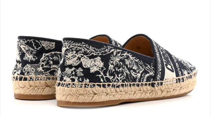 DIOR OBLIQUE EMBROIDERED TOILE DE JOUY GRANVILLE ESPADRILLES