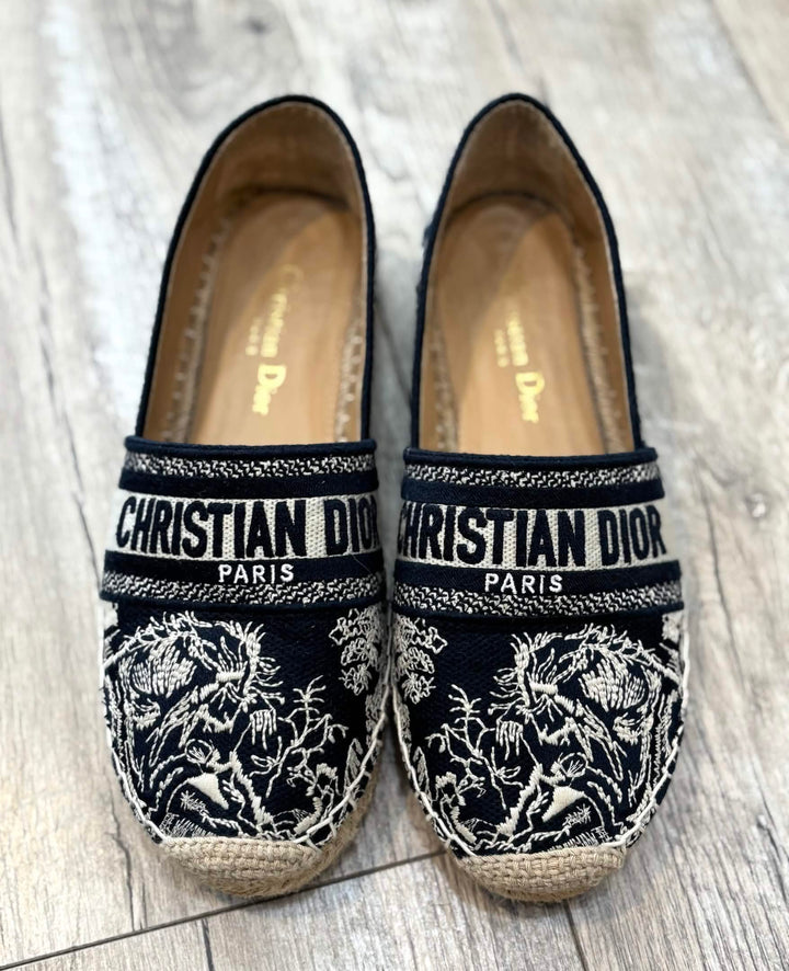 DIOR OBLIQUE EMBROIDERED TOILE DE JOUY GRANVILLE ESPADRILLES