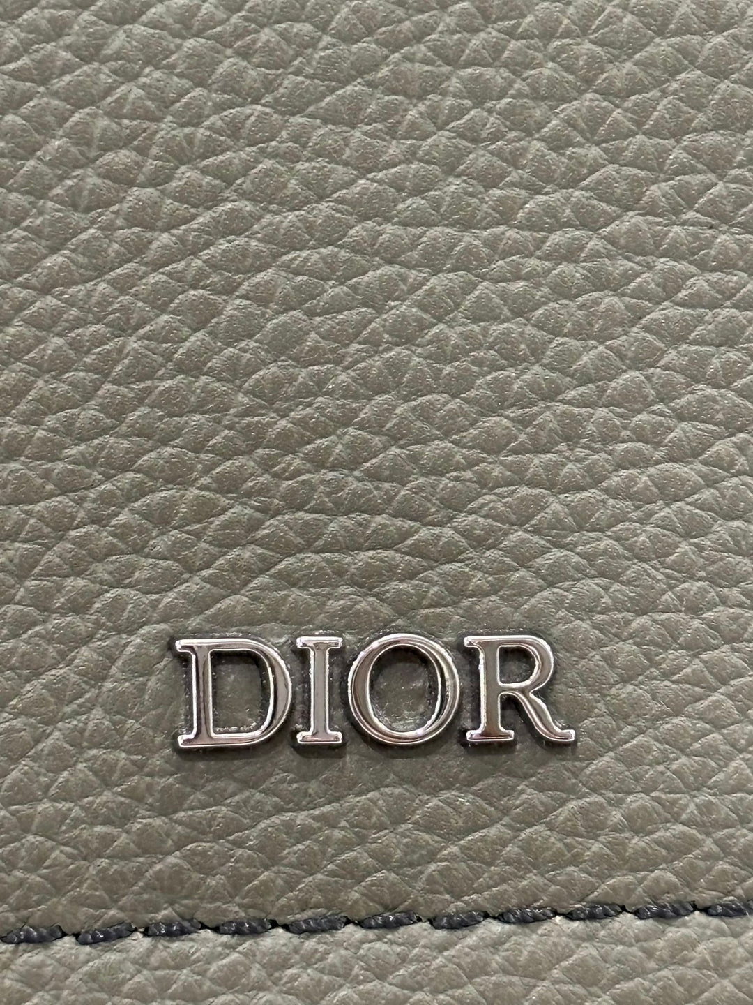 CHRISTIAN DIOR GRAINED CALFSKIN SADDLE DRAWSTRING BACKPACK