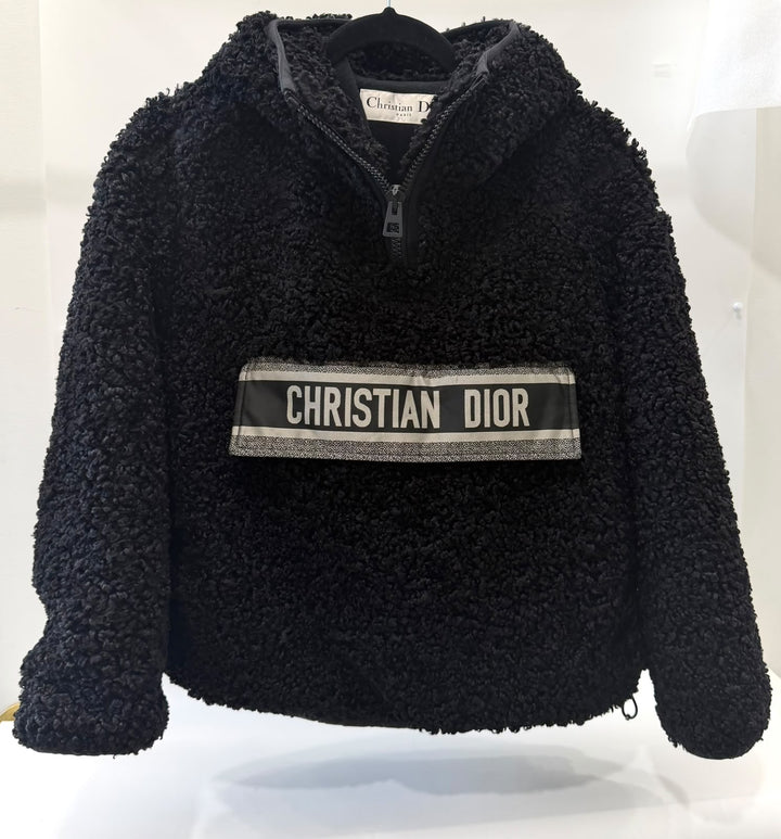 CHRISTIAN DIOR HALF-ZIP DIOR DIOR TEDDY FLEECE JACKET