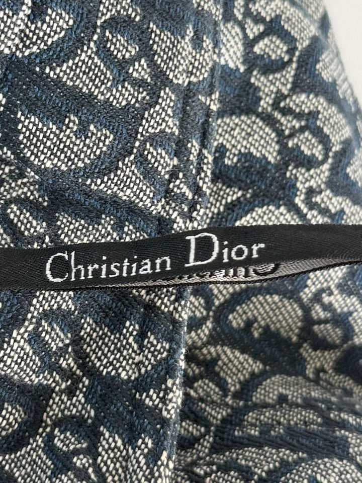 DIOR JOHN GALLIANO MONOGRAM DENIM ZIP OFF CONVERTIBLE PANTS