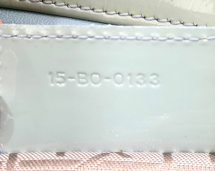 DIOR LADY DIOR  CANNAGE LARGE PATENT CALF LEATHER TOTE BAG