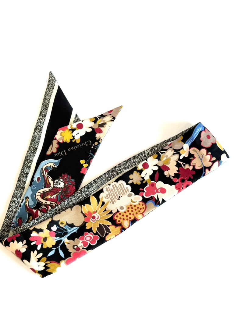DIOR TOILE DE JOUY VOYAGE MITZAH SILK TWILLY SCARF