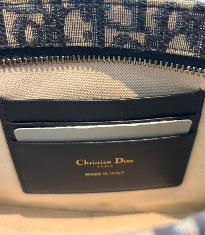 CHRISTIAN DIOR VINTAGE TROTTER CANVAS OBLIQUE POUCH-SHOULDER BAG