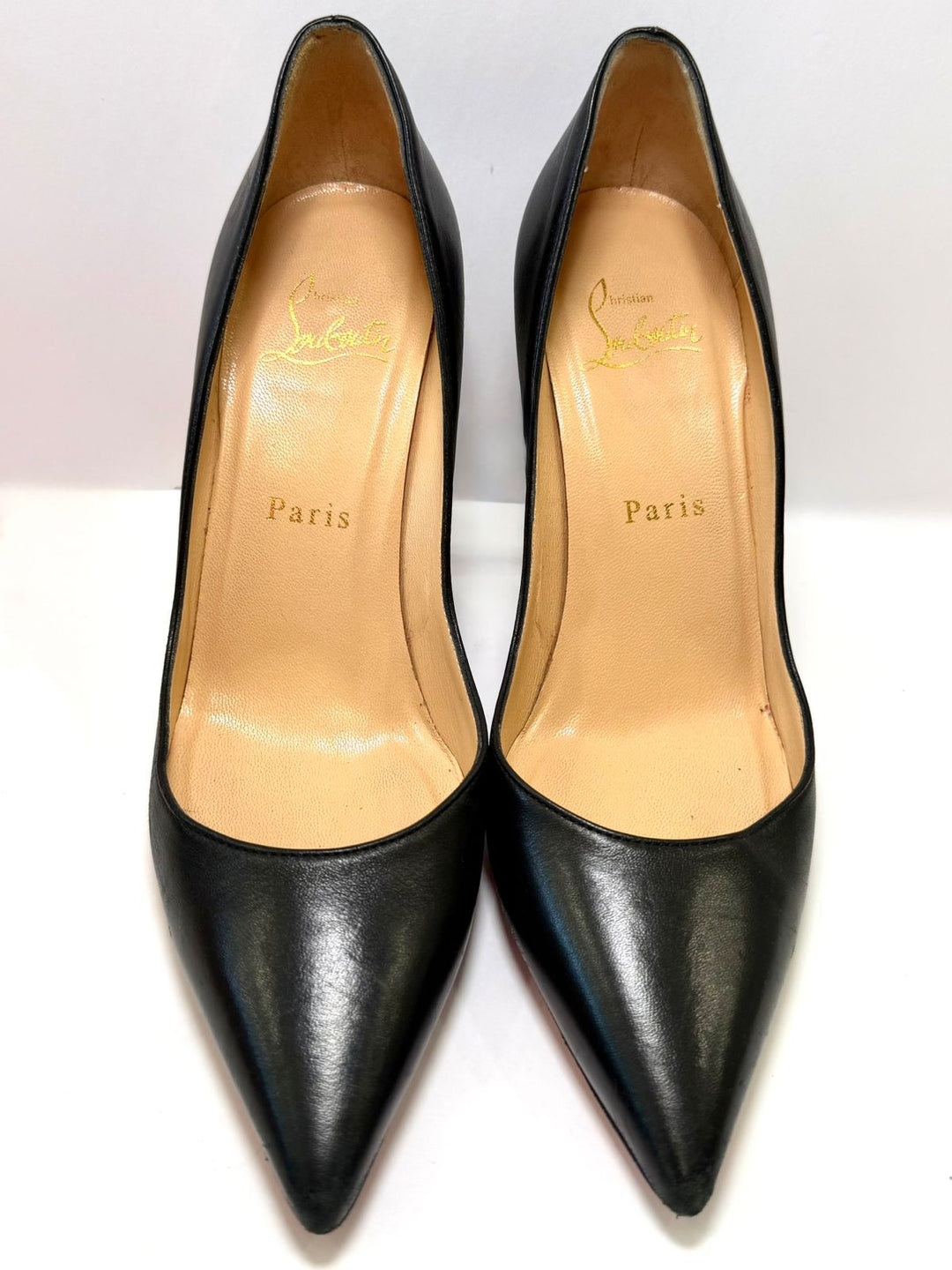LOUBOUTIN APOSTROPHY 100MM NAPPA LEATHER PUMPS