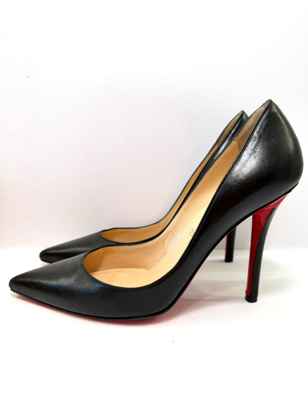 LOUBOUTIN APOSTROPHY 100MM NAPPA LEATHER PUMPS