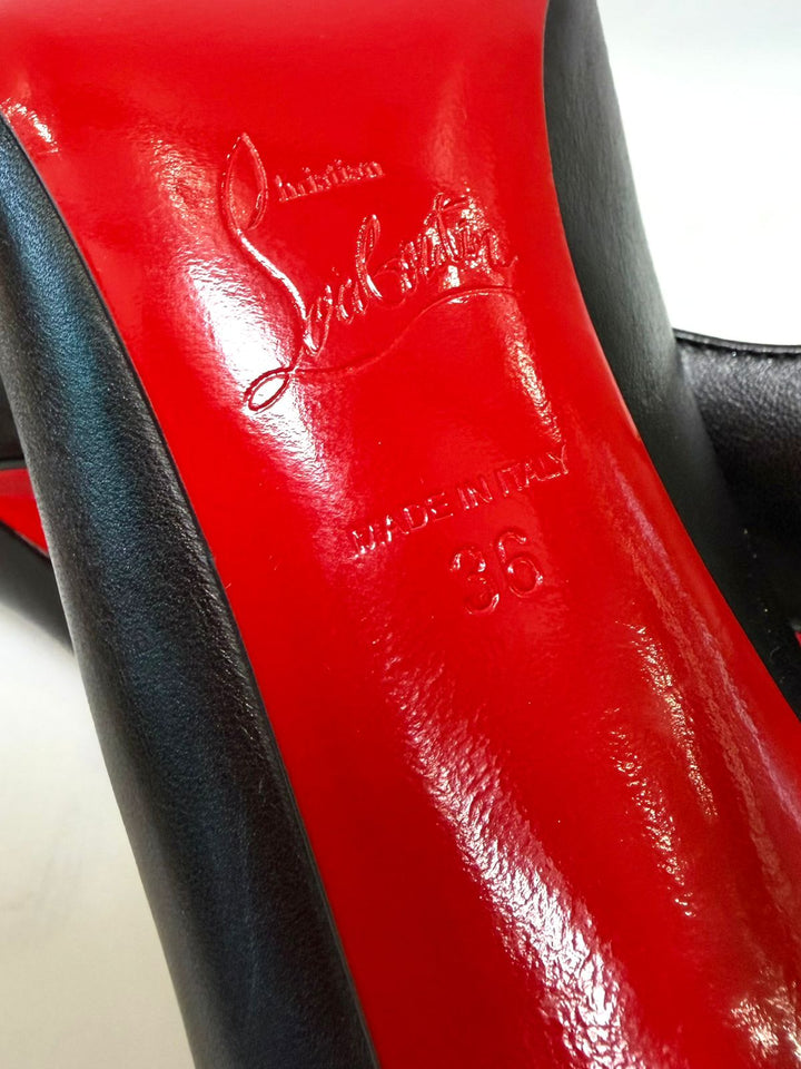 LOUBOUTIN APOSTROPHY 100MM NAPPA LEATHER PUMPS
