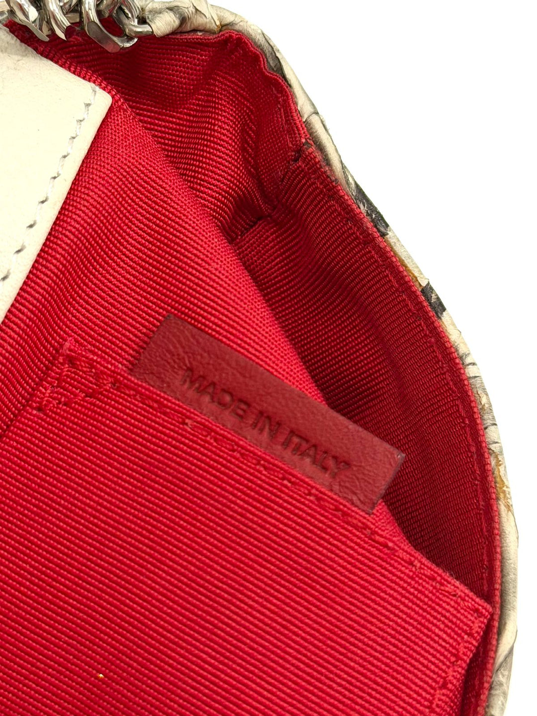 LOUBOUTIN ARTEMIS PYTHON SNAKESKIN SPIKE STRAP SHOULDER BAG