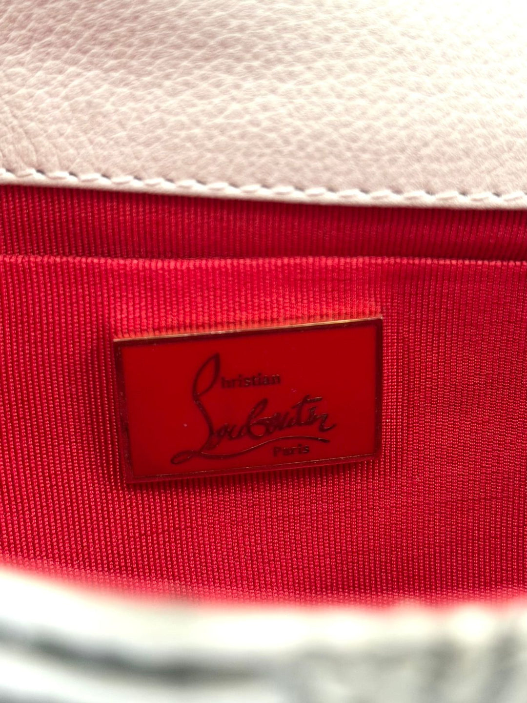 LOUBOUTIN ARTEMIS PYTHON SNAKESKIN SPIKE STRAP SHOULDER BAG