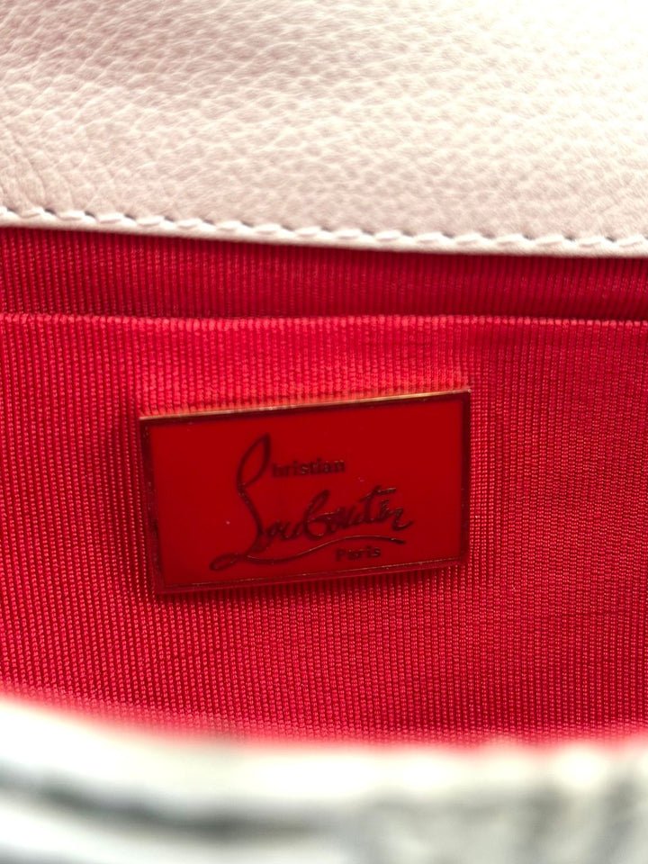 LOUBOUTIN ARTEMIS PYTHON SNAKESKIN SPIKE STRAP SHOULDER BAG