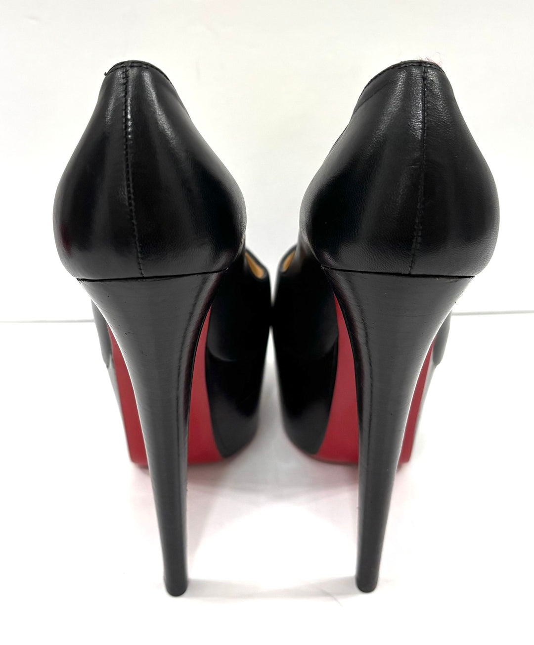 CHRISTIAN LOUBOUTIN CALFSKIN LEATHER BIANCA PLATFORM PUMPS