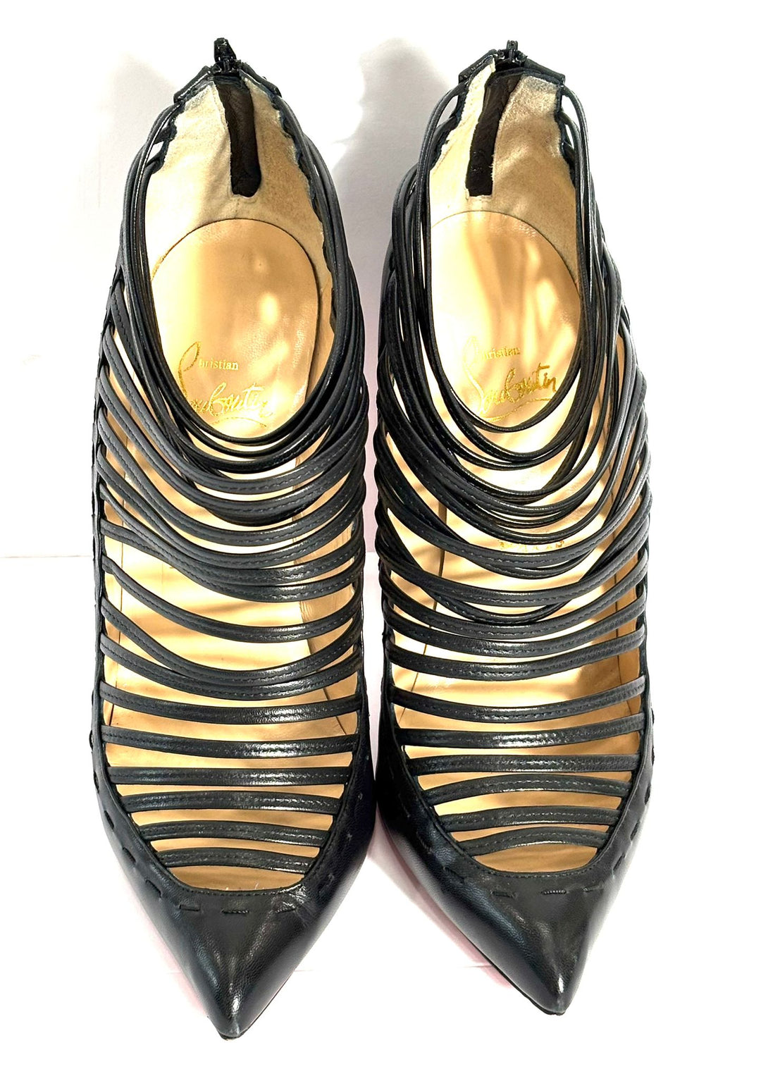 CHRISTIAN LOUBOUTIN GORTIK 100 LEATHER PUMPS