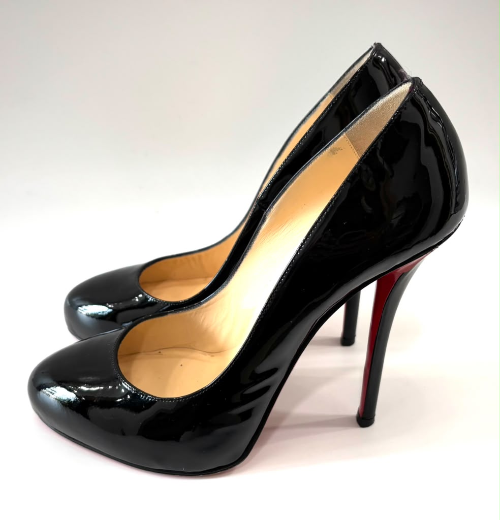 CHRISTIAN LOUBOUTIN DORISSIMA 100MM PATENT CALF PUMPS