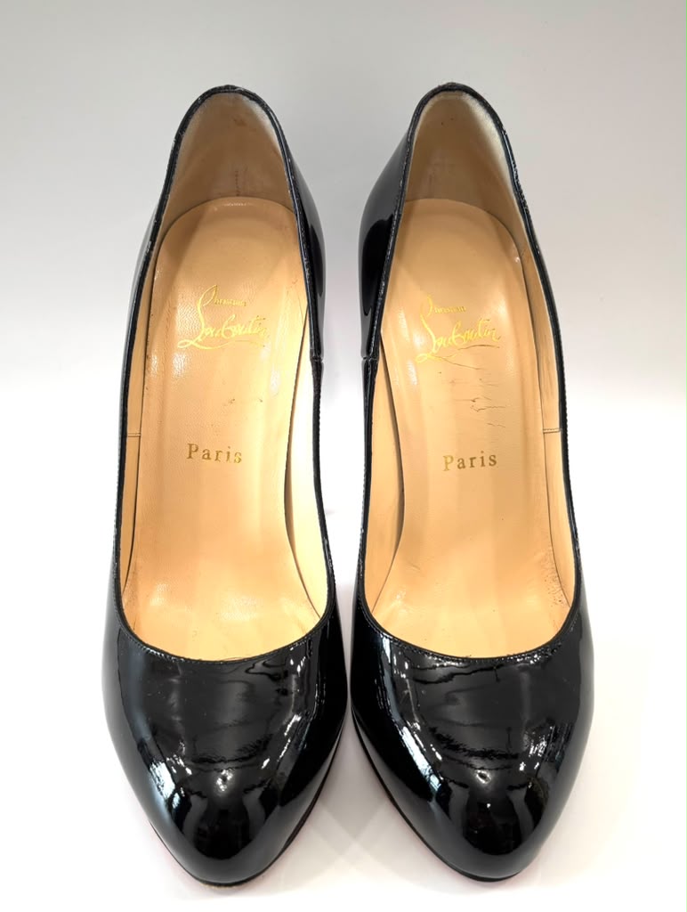 CHRISTIAN LOUBOUTIN DORISSIMA 100MM PATENT CALF PUMPS