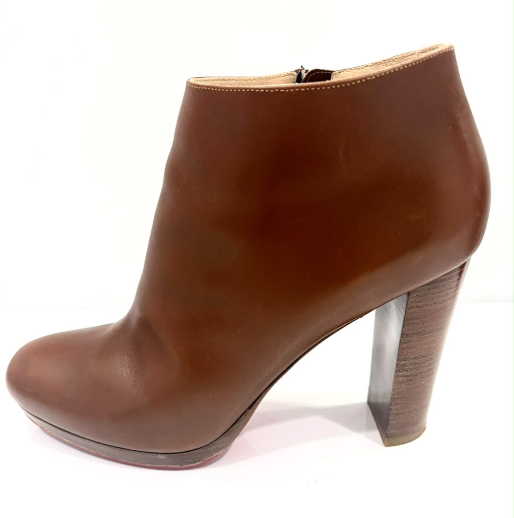 CHRISTIAN LOUBOUTIN FANNYLOVE CALFSKIN LEATHER BOOTIES